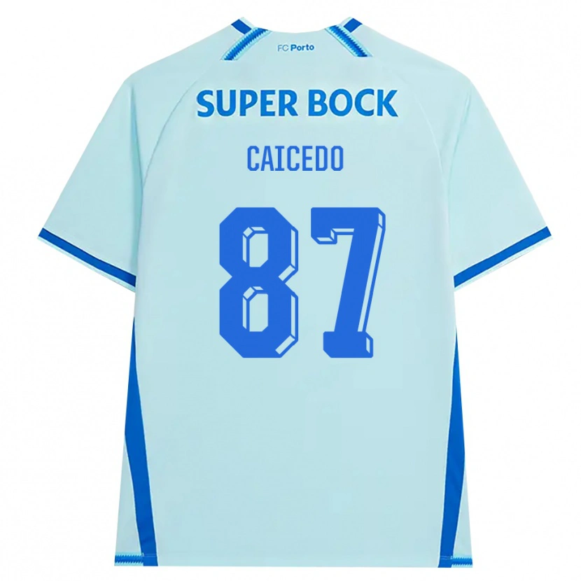 Danxen Męski Brayan Caicedo #87 Jasny Cyjan Niebieski Trzeci Komplet Koszulka 2026/27 Koszulki Klubowe