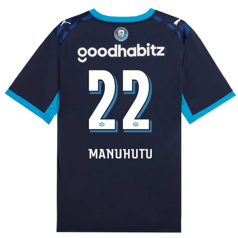 Danxen Męski Rivas Manuhutu #22 Niebieski Królewski Niebieski Trzeci Komplet Koszulka 2026/27 Koszulki Klubowe