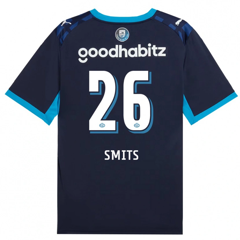 Danxen Męski Eef Smits #26 Niebieski Królewski Niebieski Trzeci Komplet Koszulka 2026/27 Koszulki Klubowe