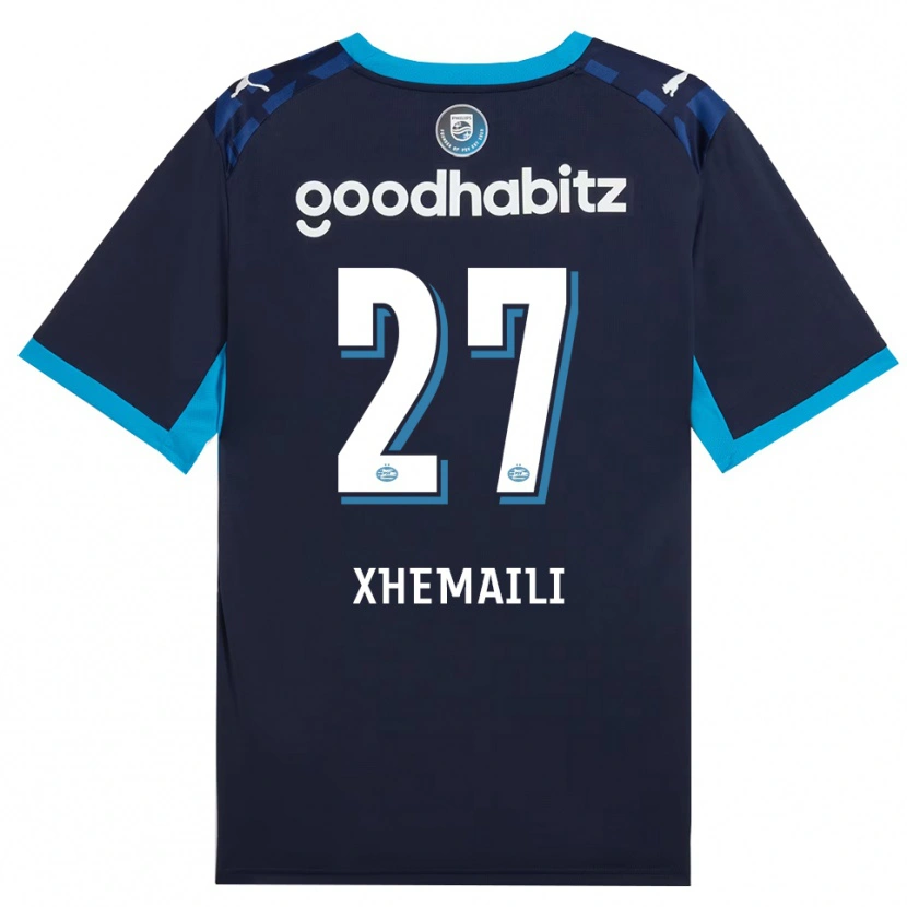 Danxen Męski Riola Xhemaili #27 Niebieski Królewski Niebieski Trzeci Komplet Koszulka 2026/27 Koszulki Klubowe