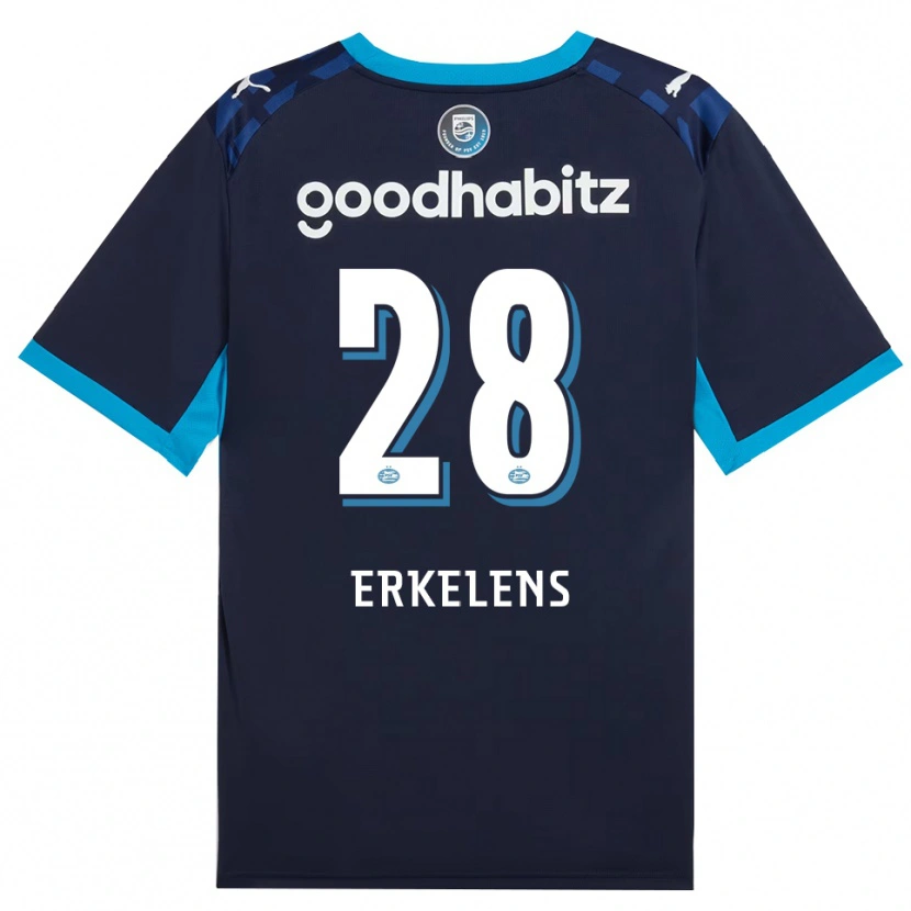 Danxen Męski Kwint Erkelens #28 Niebieski Królewski Niebieski Trzeci Komplet Koszulka 2026/27 Koszulki Klubowe