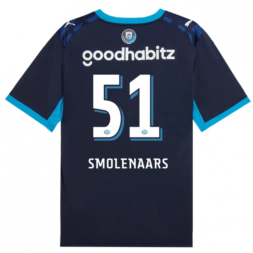 Danxen Męski Tijn Smolenaars #51 Niebieski Królewski Niebieski Trzeci Komplet Koszulka 2026/27 Koszulki Klubowe