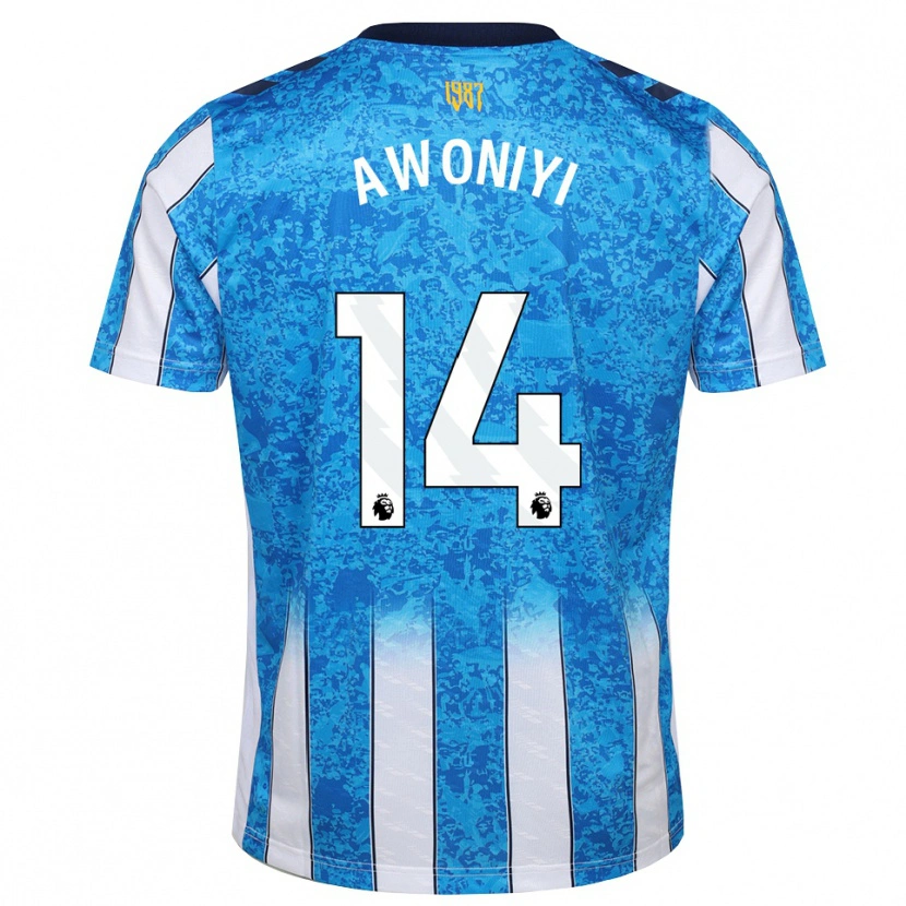 Danxen Męski Taiwo Awoniyi #14 Biały Niebieski Pomarańczowy Domowa Koszulka 2026/27 Koszulki Klubowe