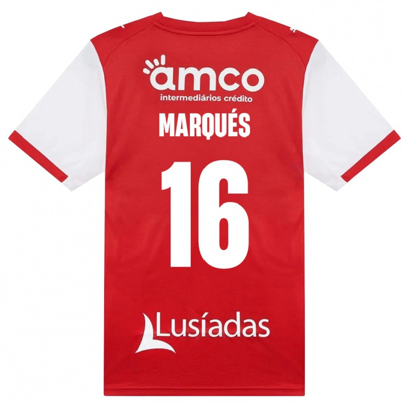 Danxen Męski Tommy Marqués #16 Biały Czerwony Czarny Domowa Koszulka 2026/27 Koszulki Klubowe