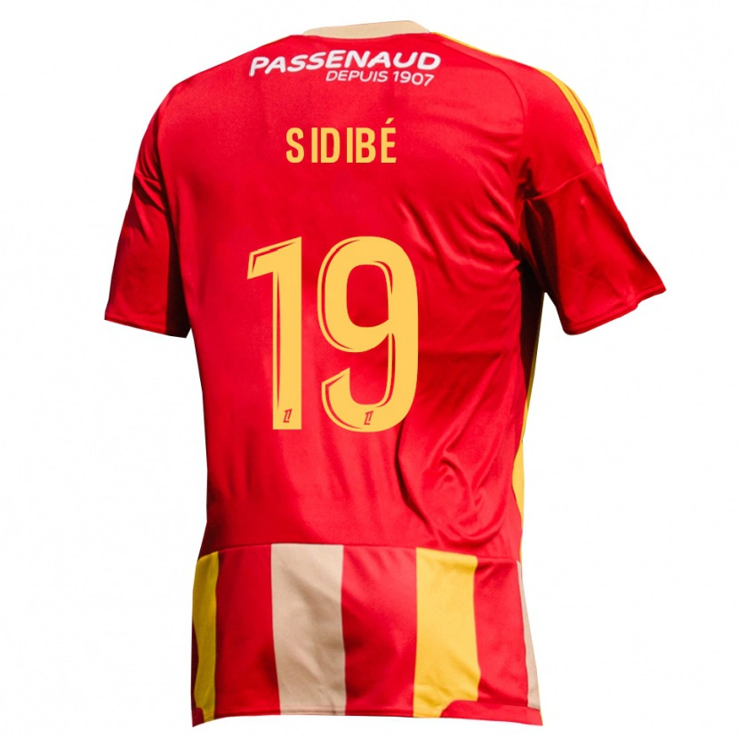 Danxen Męski Djibril Sidibé #19 Czerwony Żółty Zielony Domowa Koszulka 2026/27 Koszulki Klubowe