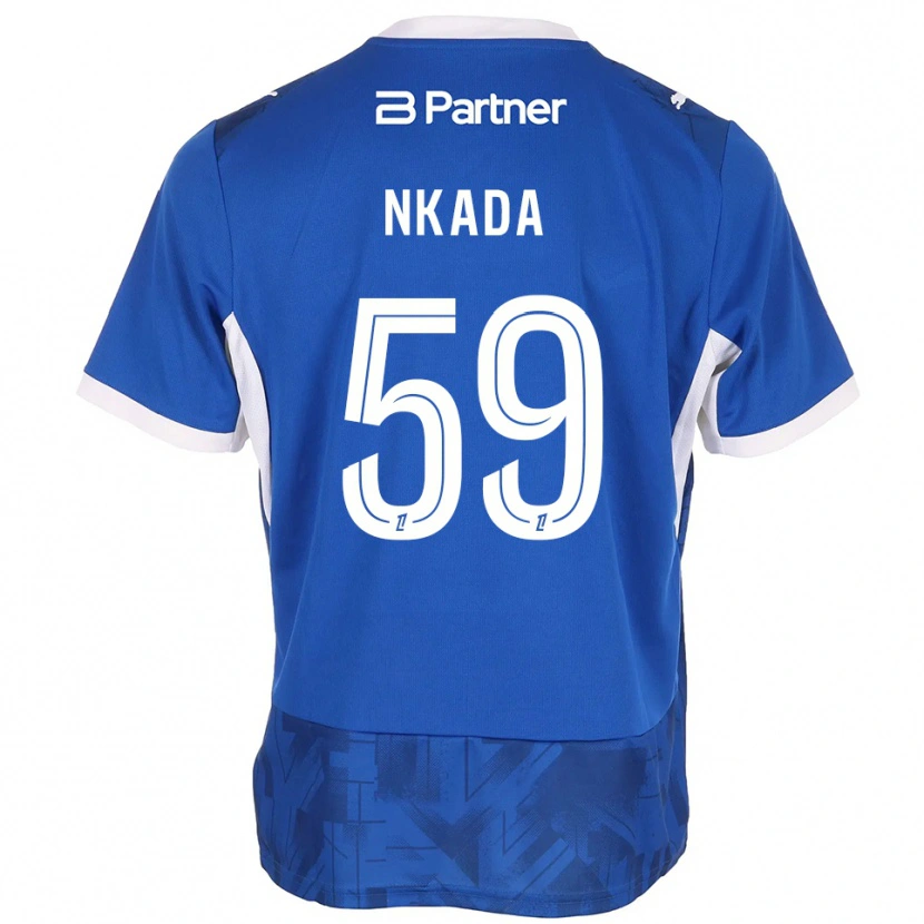 Danxen Męski Timothé Nkada #59 Średni Niebieski Biały Domowa Koszulka 2026/27 Koszulki Klubowe