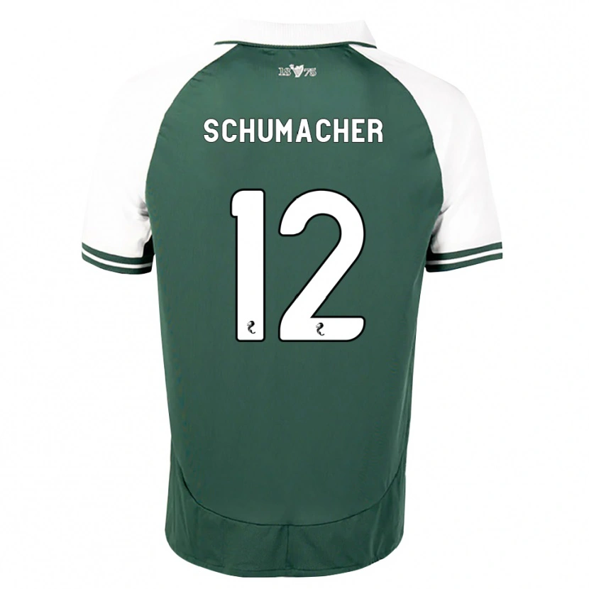 Danxen Kobiety Noa Schumacher #12 Zielony Morze Biały Domowa Koszulka 2026/27 Koszulki Klubowe