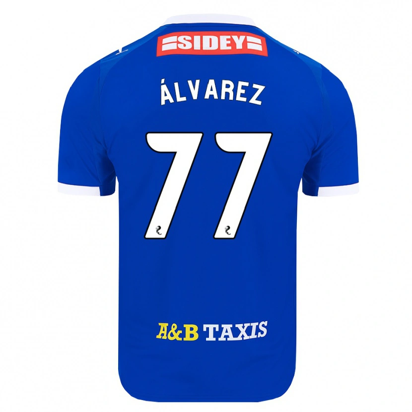 Danxen Kobiety Unax Álvarez #77 Niebieski Czerwony Żółty Domowa Koszulka 2026/27 Koszulki Klubowe