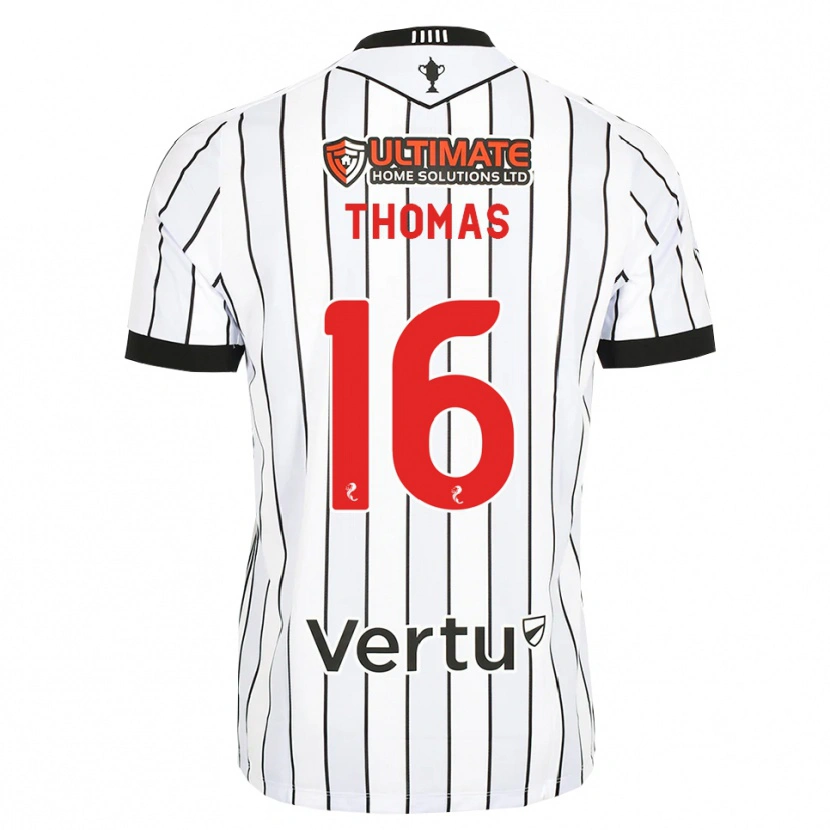 Danxen Kobiety Luke Thomas #16 Biały Czarny Czerwony Domowa Koszulka 2026/27 Koszulki Klubowe