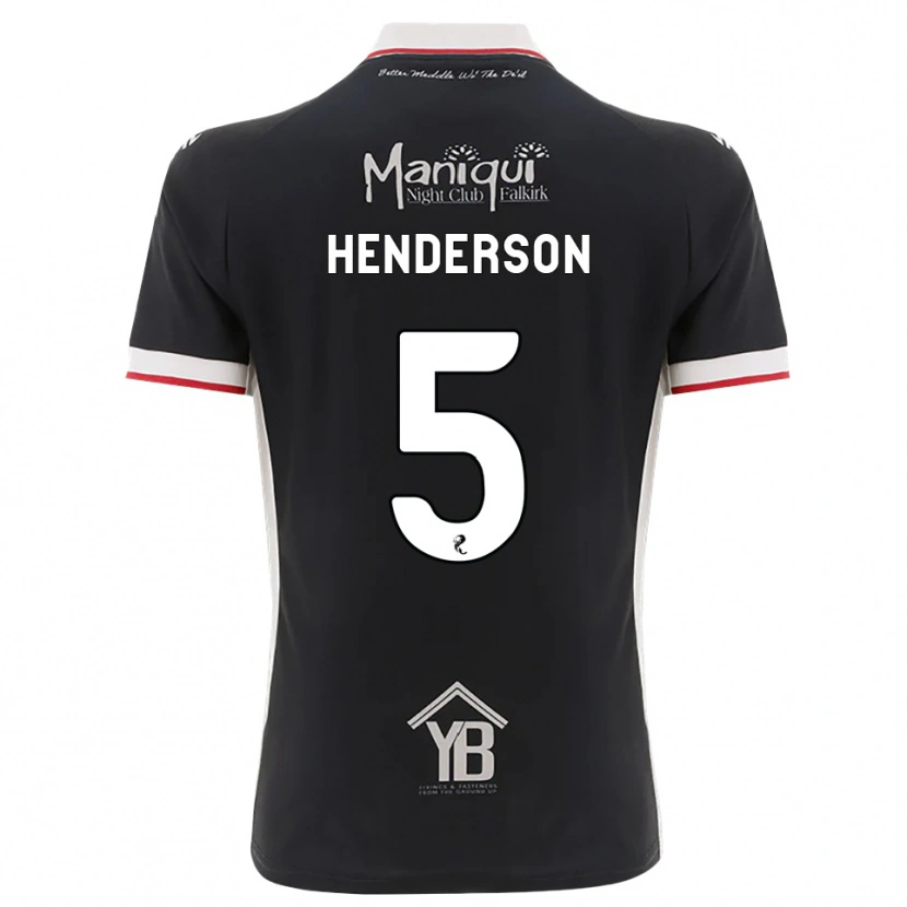 Danxen Kobiety Liam Henderson #5 Czarny Biały Czerwony Domowa Koszulka 2026/27 Koszulki Klubowe