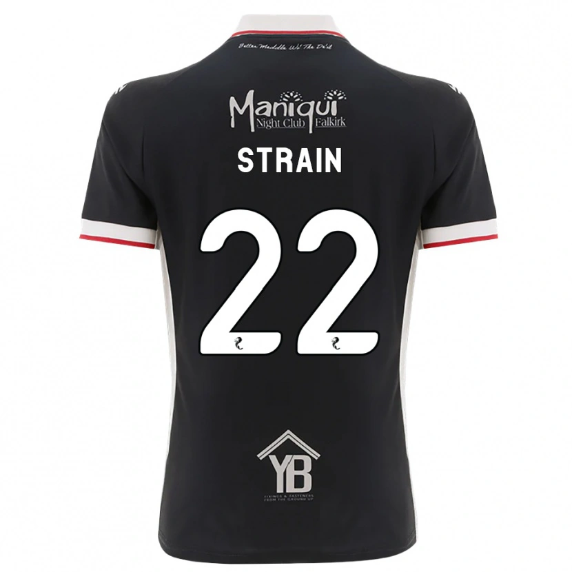 Danxen Kobiety Ryan Strain #22 Czarny Biały Czerwony Domowa Koszulka 2026/27 Koszulki Klubowe