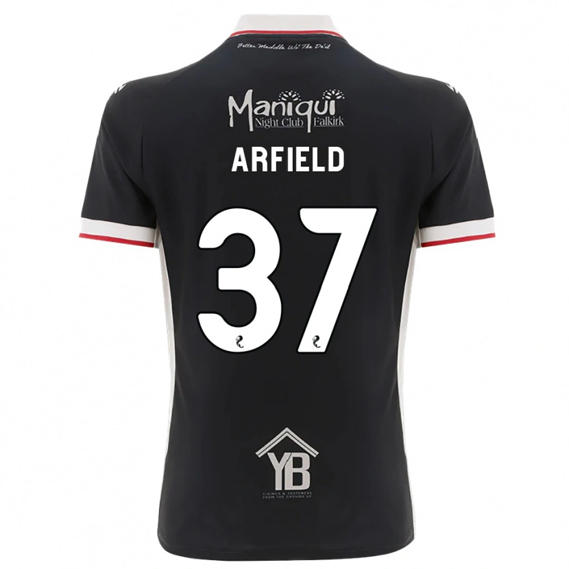 Danxen Kobiety Scott Arfield #37 Czarny Biały Czerwony Domowa Koszulka 2026/27 Koszulki Klubowe
