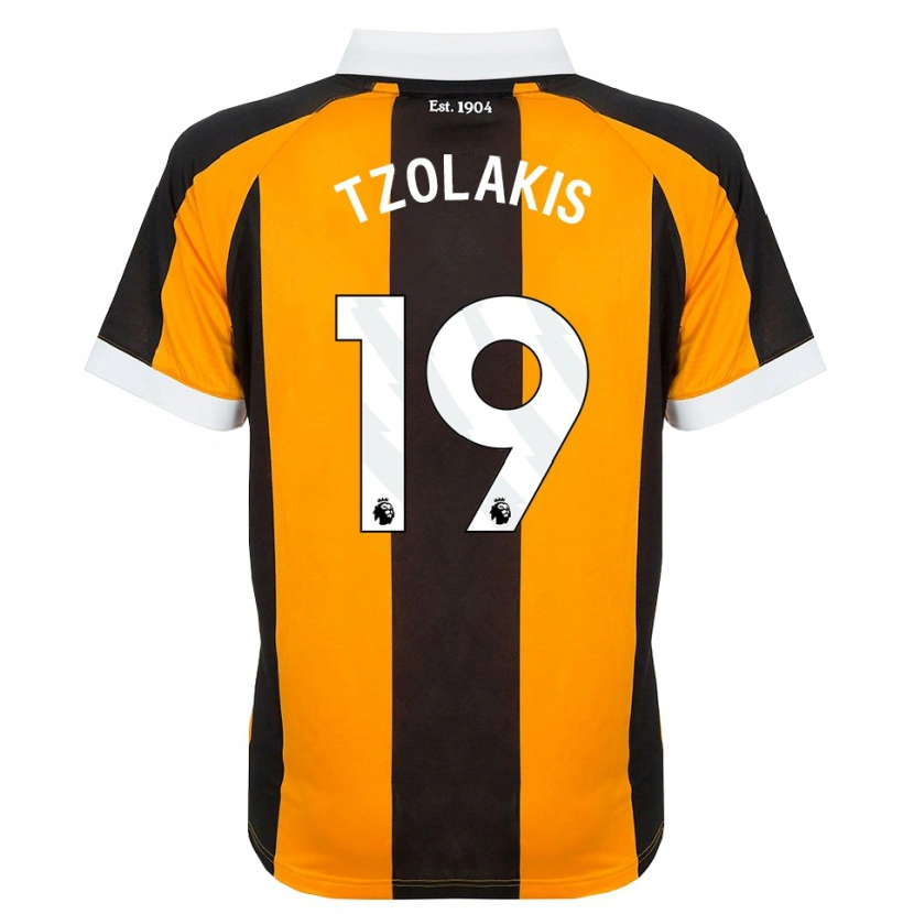 Danxen Kobiety Konstantinos Tzolakis #19 Pomarańczowy Czarny Biały Domowa Koszulka 2026/27 Koszulki Klubowe