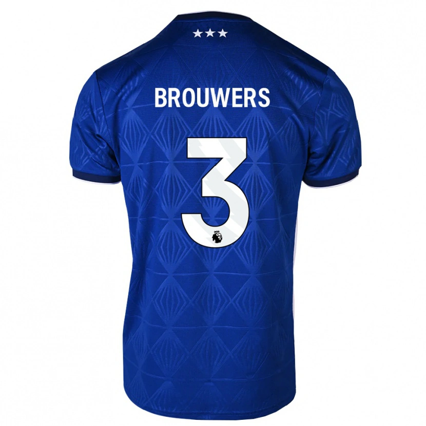 Danxen Kobiety Steve Brouwers #3 Średni Niebieski Biały Czerwony Domowa Koszulka 2026/27 Koszulki Klubowe