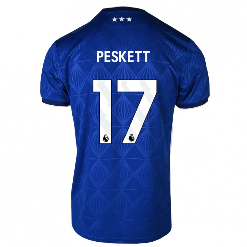 Danxen Kobiety Sophie Peskett #17 Średni Niebieski Biały Czerwony Domowa Koszulka 2026/27 Koszulki Klubowe