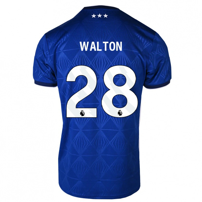 Danxen Kobiety Christian Walton #28 Średni Niebieski Biały Czerwony Domowa Koszulka 2026/27 Koszulki Klubowe