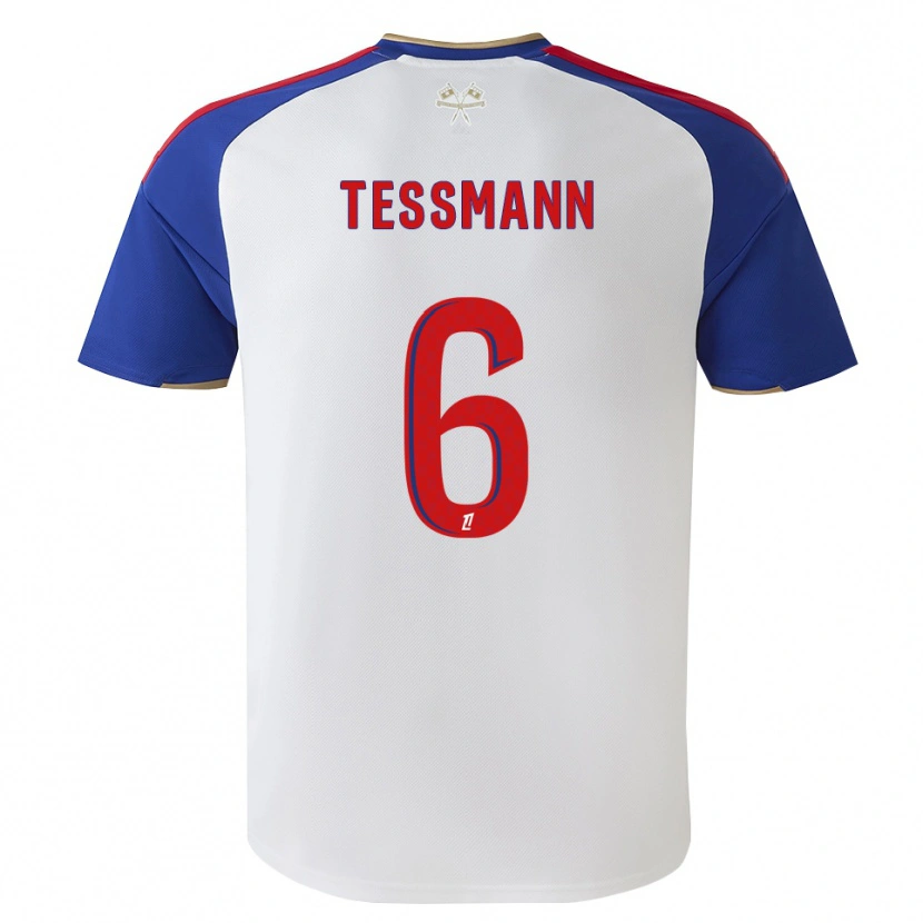 Danxen Kobiety Tanner Tessmann #6 Królewski Niebieski Czerwony Biały Domowa Koszulka 2026/27 Koszulki Klubowe