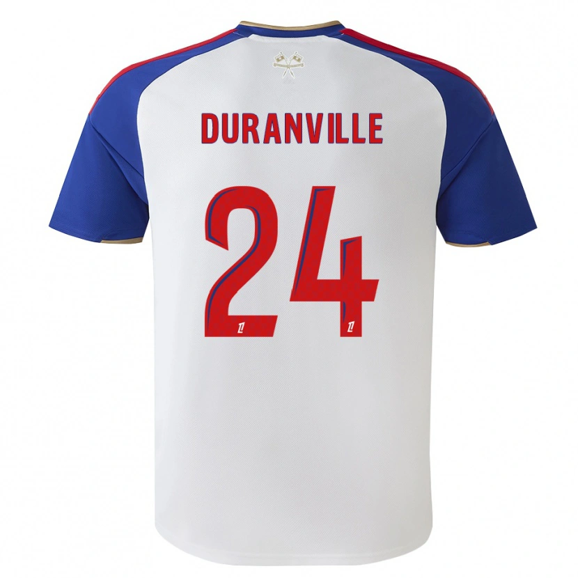 Danxen Kobiety Julien Duranville #24 Królewski Niebieski Czerwony Biały Domowa Koszulka 2026/27 Koszulki Klubowe