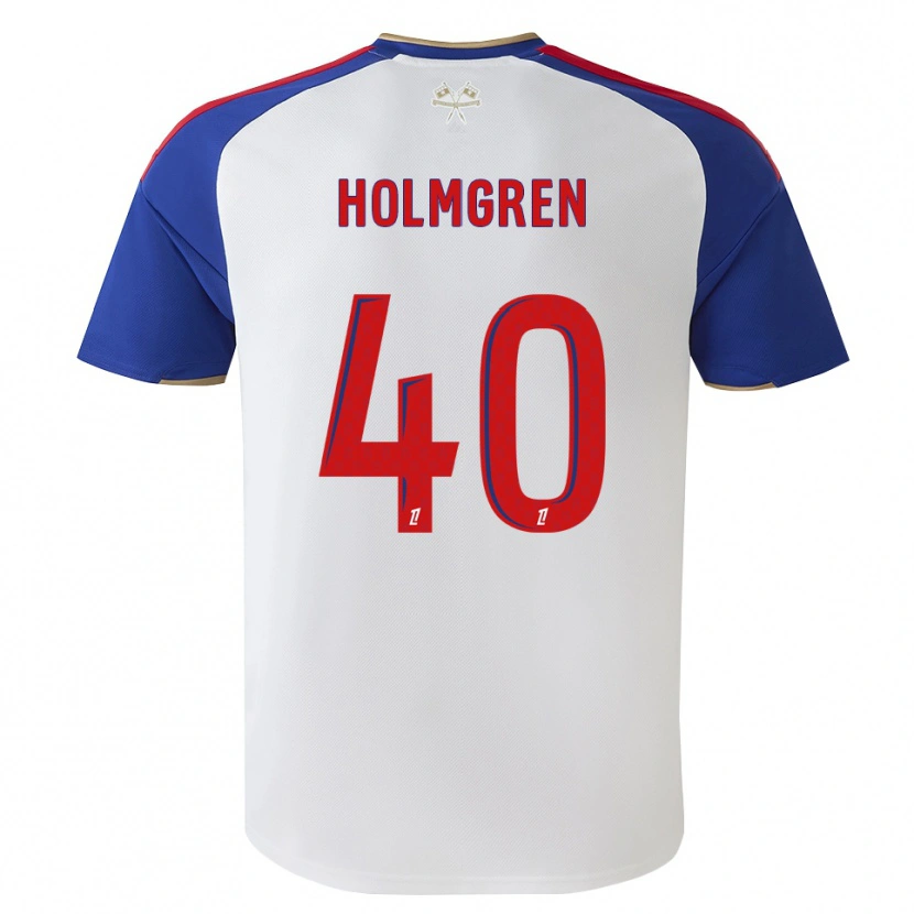 Danxen Kobiety Emma Holmgren #40 Królewski Niebieski Czerwony Biały Domowa Koszulka 2026/27 Koszulki Klubowe