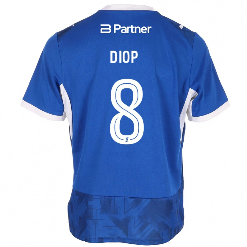 Danxen Kobiety Mouhamed Diop #8 Średni Niebieski Biały Domowa Koszulka 2026/27 Koszulki Klubowe