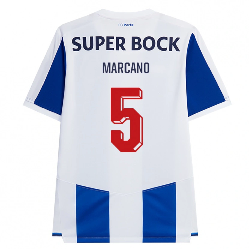 Danxen Kobiety Ivan Marcano #5 Niebieski Biały Czerwony Domowa Koszulka 2026/27 Koszulki Klubowe