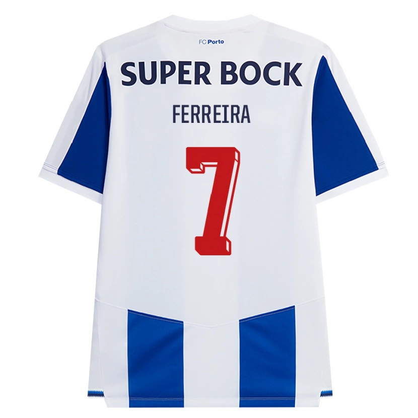 Danxen Kobiety Maria Ferreira #7 Niebieski Biały Czerwony Domowa Koszulka 2026/27 Koszulki Klubowe