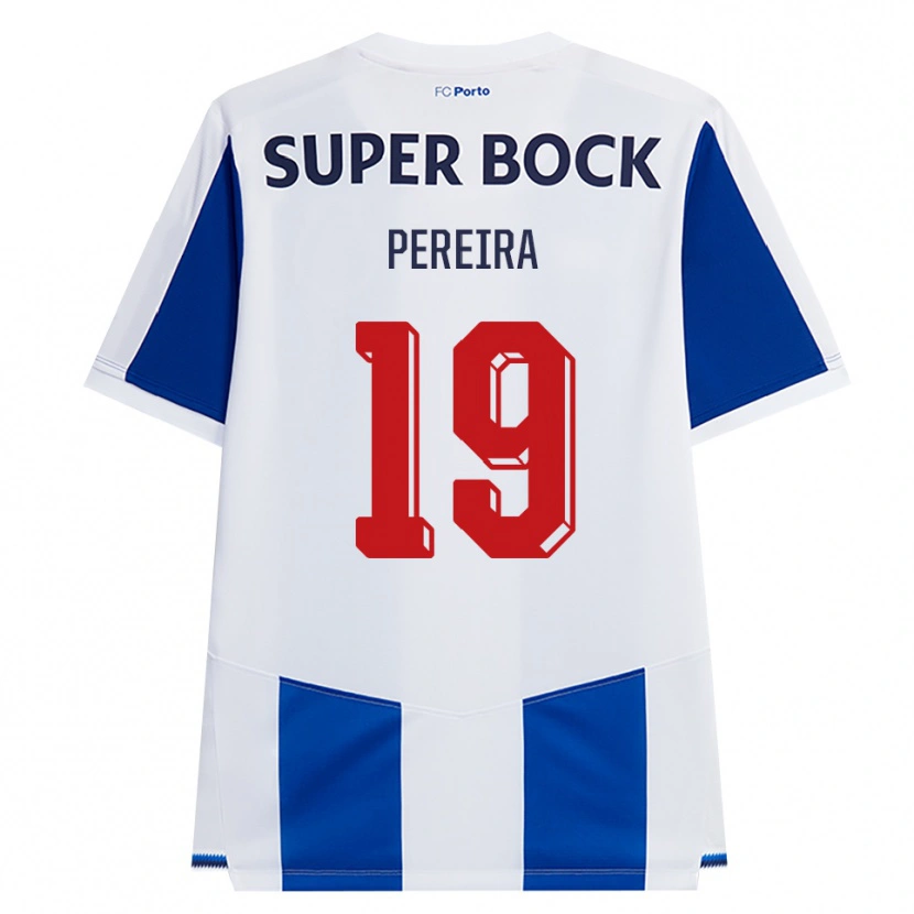 Danxen Kobiety João Pereira #19 Niebieski Biały Czerwony Domowa Koszulka 2026/27 Koszulki Klubowe