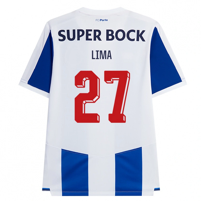 Danxen Kobiety Cláudia Lima #27 Niebieski Biały Czerwony Domowa Koszulka 2026/27 Koszulki Klubowe