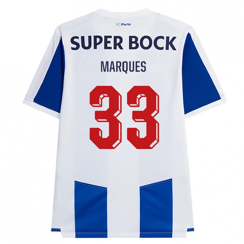 Danxen Kobiety Bárbara Marques #33 Niebieski Biały Czerwony Domowa Koszulka 2026/27 Koszulki Klubowe
