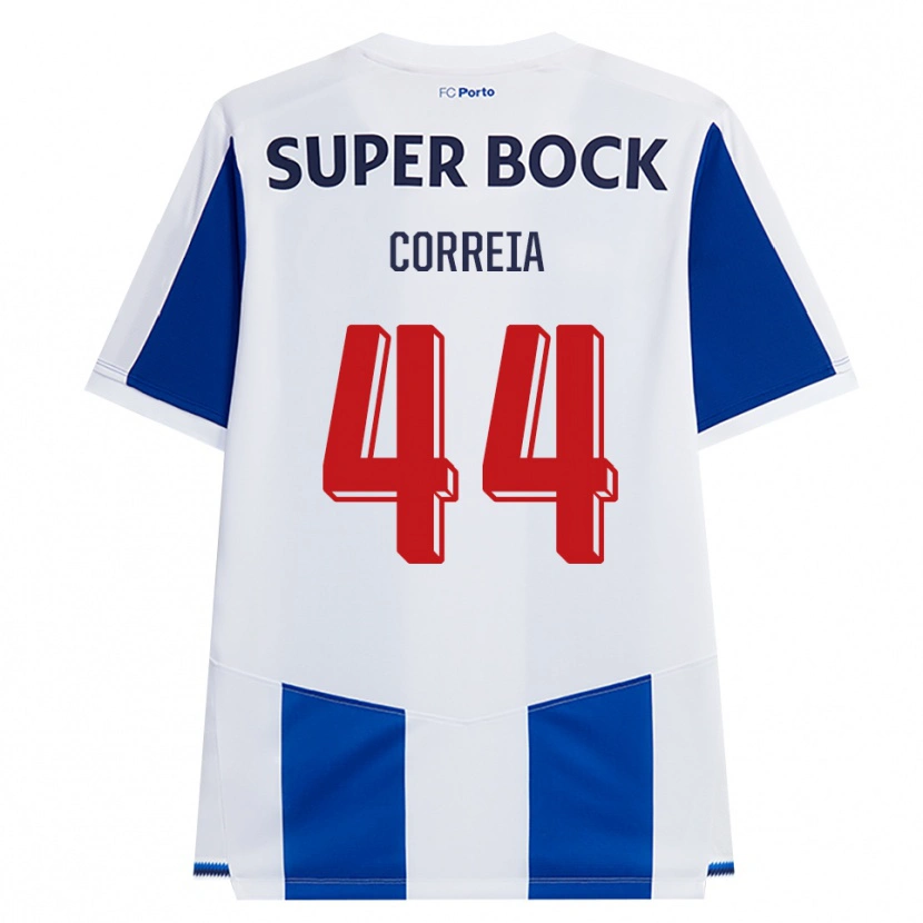 Danxen Kobiety Romain Correia #44 Niebieski Biały Czerwony Domowa Koszulka 2026/27 Koszulki Klubowe