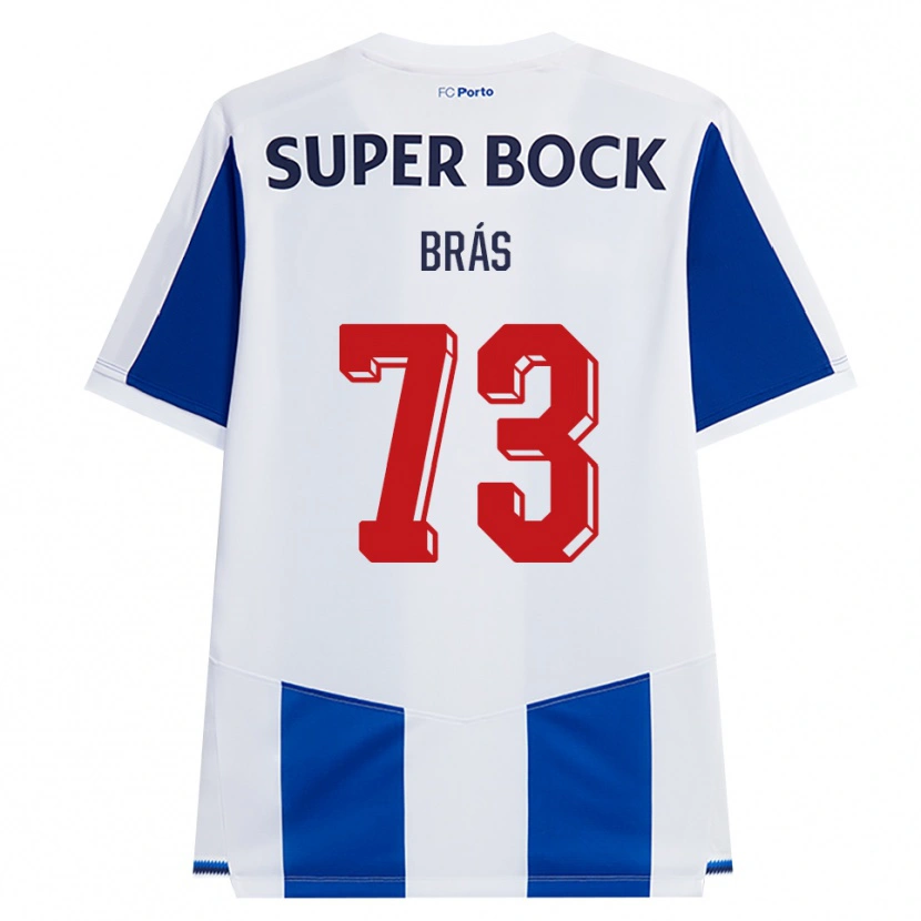 Danxen Kobiety Gabriel Brás #73 Niebieski Biały Czerwony Domowa Koszulka 2026/27 Koszulki Klubowe