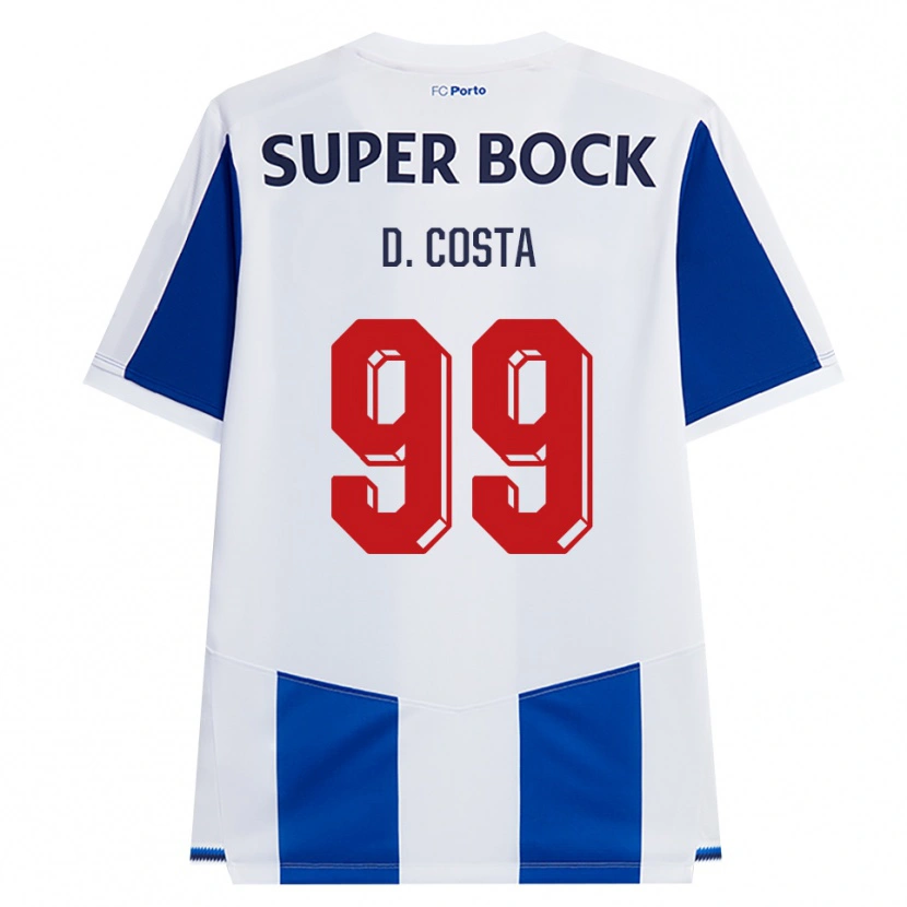 Danxen Kobiety Diogo Costa #99 Niebieski Biały Czerwony Domowa Koszulka 2026/27 Koszulki Klubowe