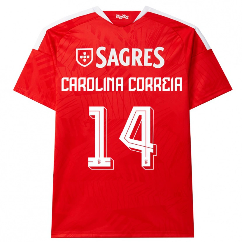 Danxen Kobiety Carolina Correia #14 Czerwony Biały Żółty Domowa Koszulka 2026/27 Koszulki Klubowe