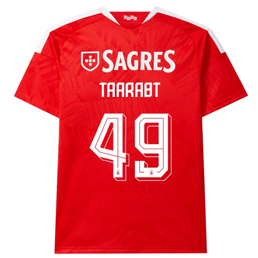Danxen Kobiety Adel Taarabt #49 Czerwony Biały Żółty Domowa Koszulka 2026/27 Koszulki Klubowe