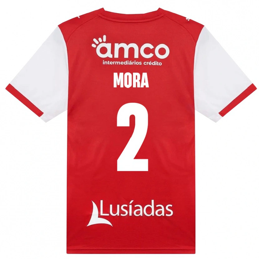 Danxen Kobiety Ziad Mora #2 Biały Czerwony Czarny Domowa Koszulka 2026/27 Koszulki Klubowe