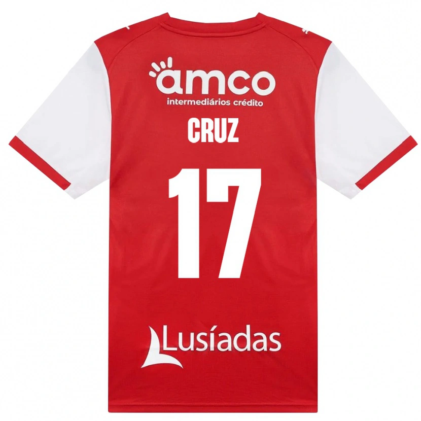 Danxen Kobiety Salvador Cruz #17 Biały Czerwony Czarny Domowa Koszulka 2026/27 Koszulki Klubowe