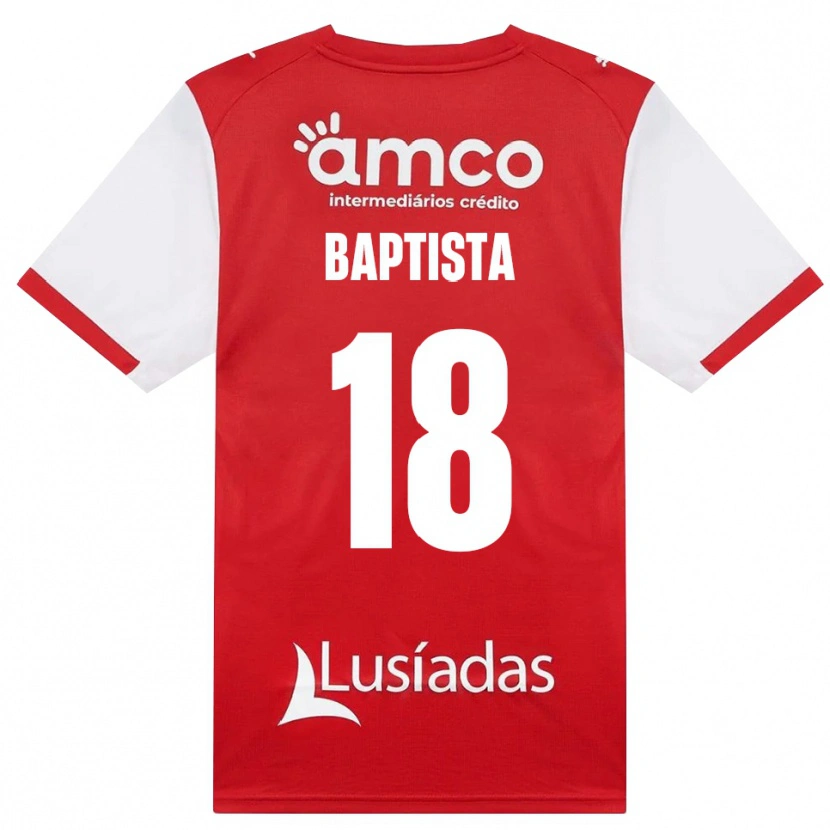 Danxen Kobiety Tiago Baptista #18 Biały Czerwony Czarny Domowa Koszulka 2026/27 Koszulki Klubowe