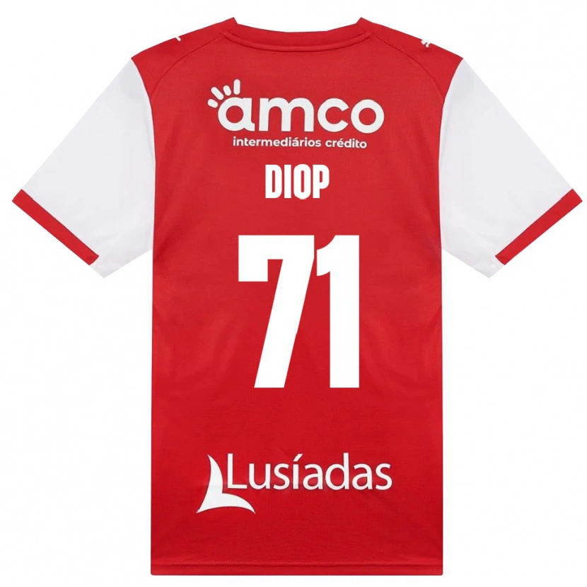 Danxen Kobiety Mamadou Diop #71 Biały Czerwony Czarny Domowa Koszulka 2026/27 Koszulki Klubowe