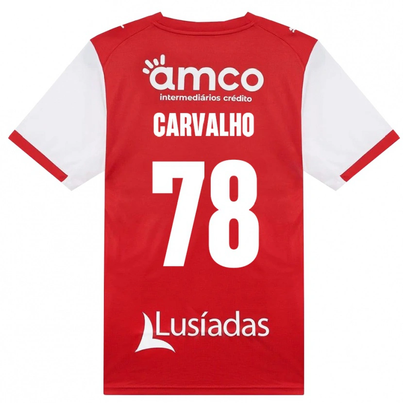 Danxen Kobiety João Carvalho #78 Biały Czerwony Czarny Domowa Koszulka 2026/27 Koszulki Klubowe