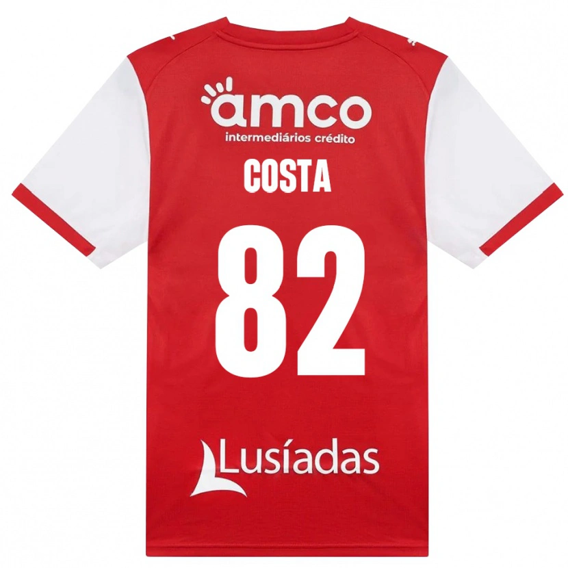 Danxen Kobiety Gui Costa #82 Biały Czerwony Czarny Domowa Koszulka 2026/27 Koszulki Klubowe