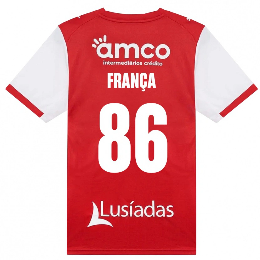 Danxen Kobiety Francisco França #86 Biały Czerwony Czarny Domowa Koszulka 2026/27 Koszulki Klubowe