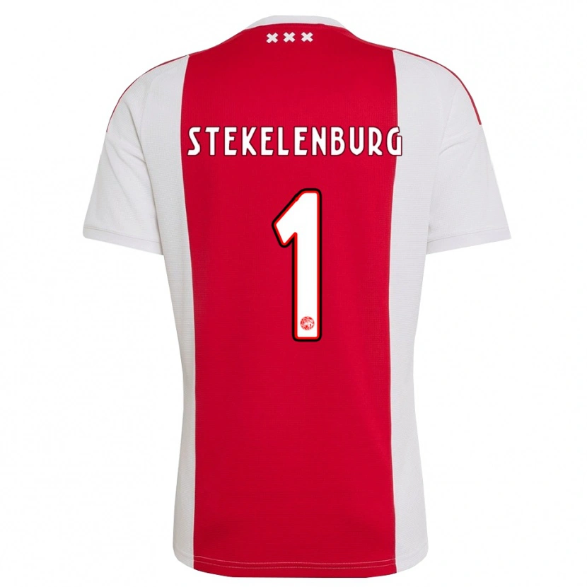 Danxen Kobiety Maarten Stekelenburg #1 Czerwony Biały Żółty Domowa Koszulka 2026/27 Koszulki Klubowe