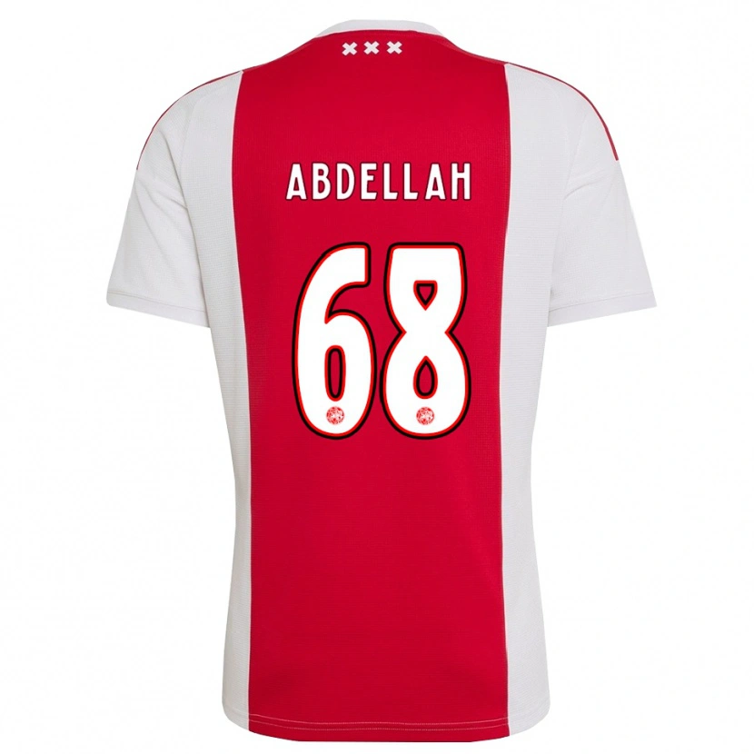 Danxen Kobiety Abdellah Ouazane #68 Czerwony Biały Żółty Domowa Koszulka 2026/27 Koszulki Klubowe