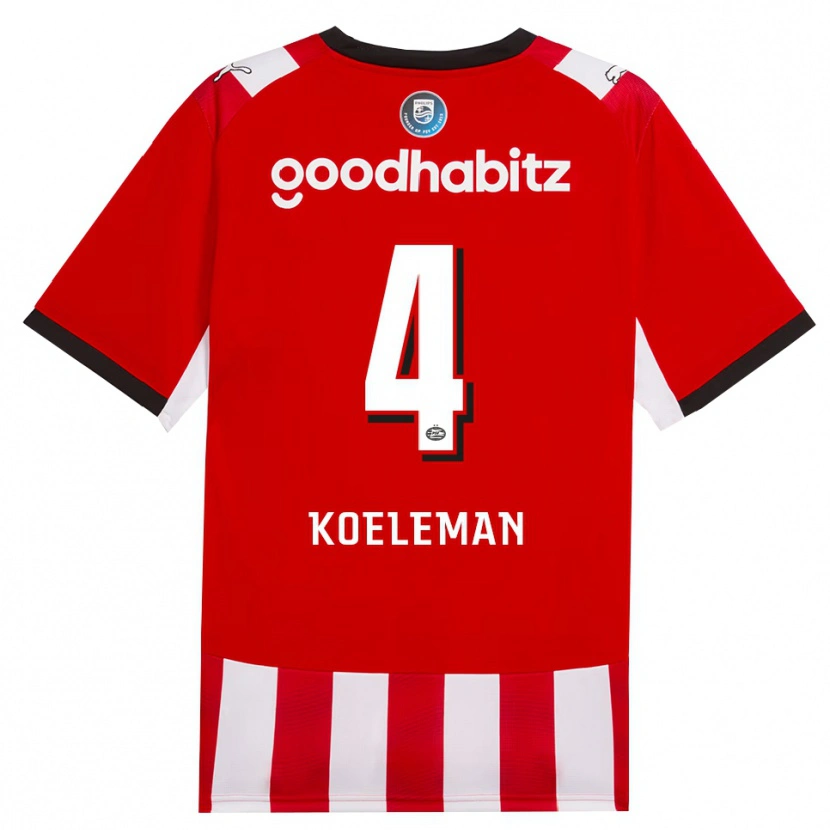 Danxen Kobiety Senna Koeleman #4 Czerwony Biały Czarny Domowa Koszulka 2026/27 Koszulki Klubowe