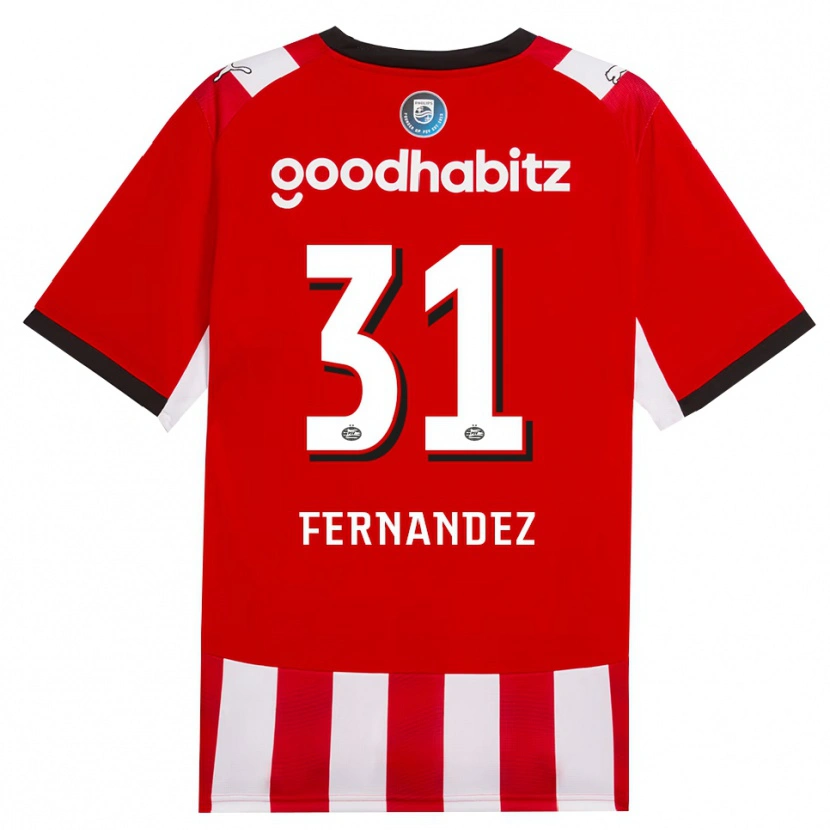 Danxen Kobiety Noah Fernandez #31 Czerwony Biały Czarny Domowa Koszulka 2026/27 Koszulki Klubowe