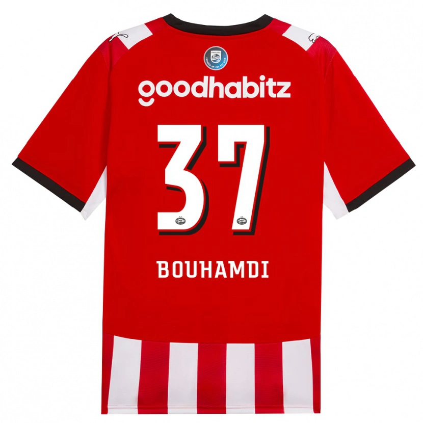 Danxen Kobiety Amir Bouhamdi #37 Czerwony Biały Czarny Domowa Koszulka 2026/27 Koszulki Klubowe