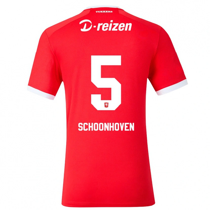 Danxen Kobiety Roman Schoonhoven #5 Czerwony Biały Domowa Koszulka 2026/27 Koszulki Klubowe