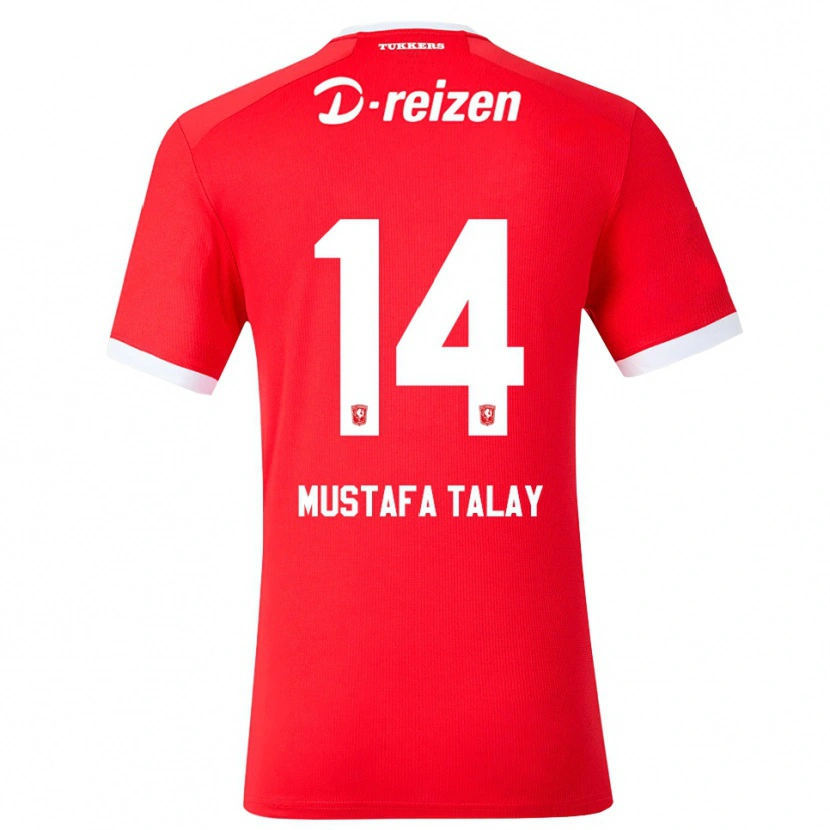 Danxen Kobiety Kaan Mustafa Talay #14 Czerwony Biały Domowa Koszulka 2026/27 Koszulki Klubowe