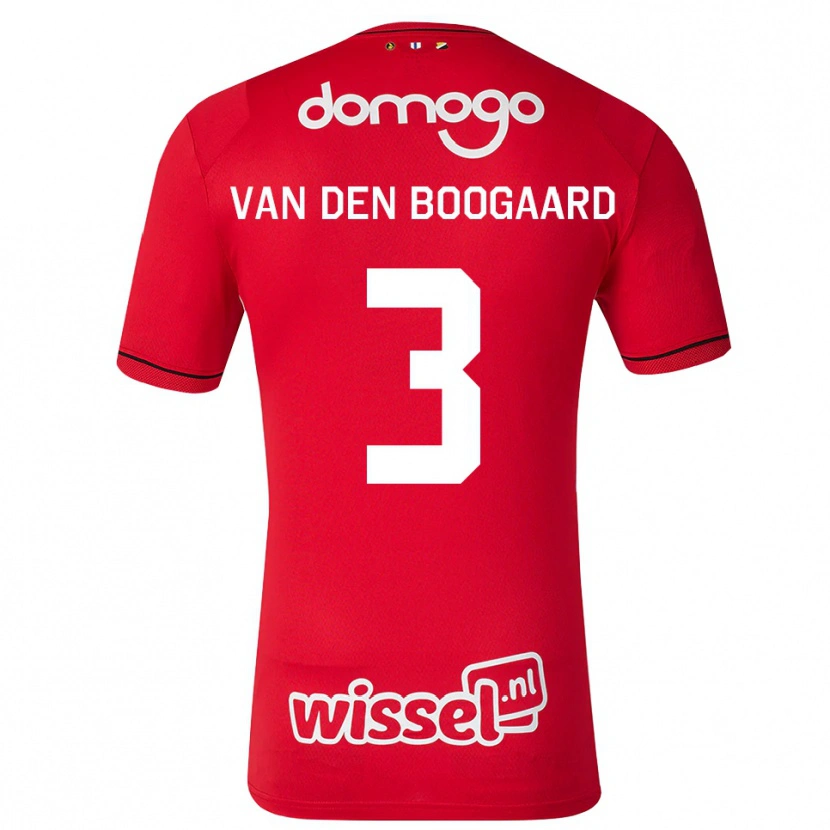Danxen Kobiety Brian Van Den Boogaard #3 Czerwony Biały Czarny Domowa Koszulka 2026/27 Koszulki Klubowe