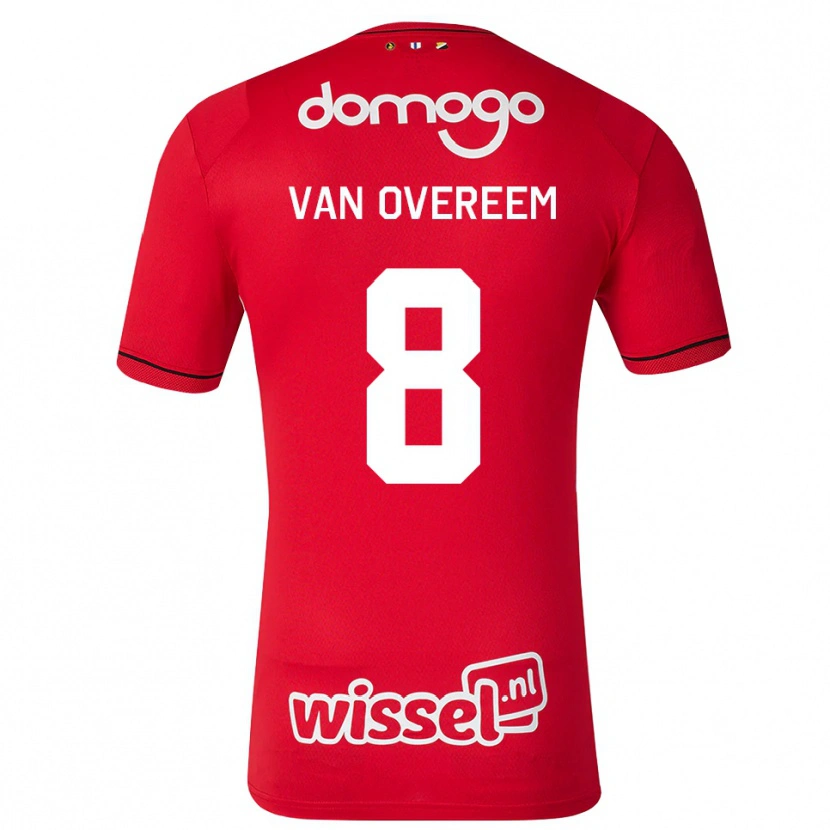 Danxen Kobiety Joris Van Overeem #8 Czerwony Biały Czarny Domowa Koszulka 2026/27 Koszulki Klubowe